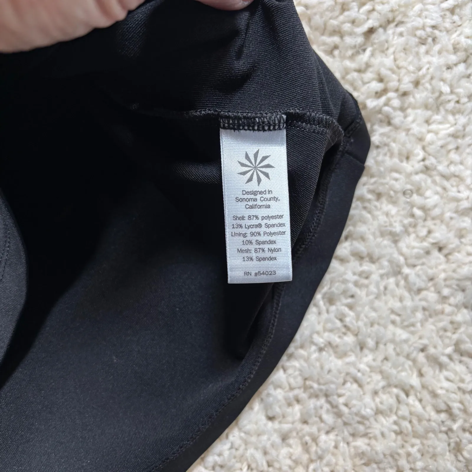 Athleta Black Racerback Tank Top Built In Bra Activewear Size LT - Image 4