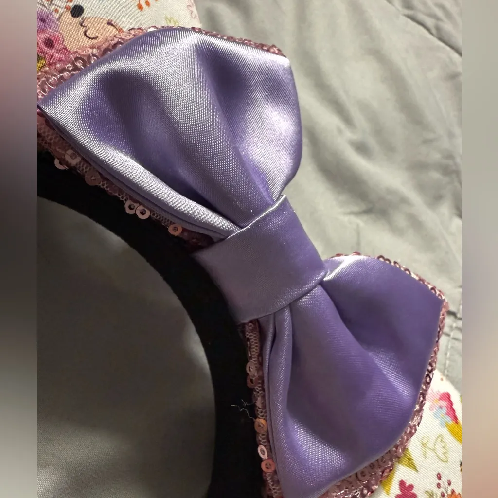 Disney Parks Minnie Mouse Ears Theme: Flower and Garden Festival with Purple Bow - Image 9