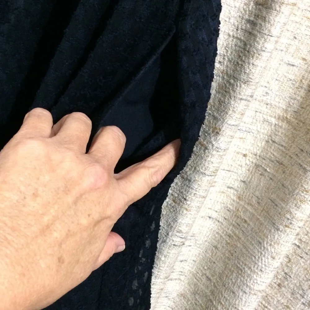 Banana Republic Navy Sheer Swiss Dot Dress - Image 7