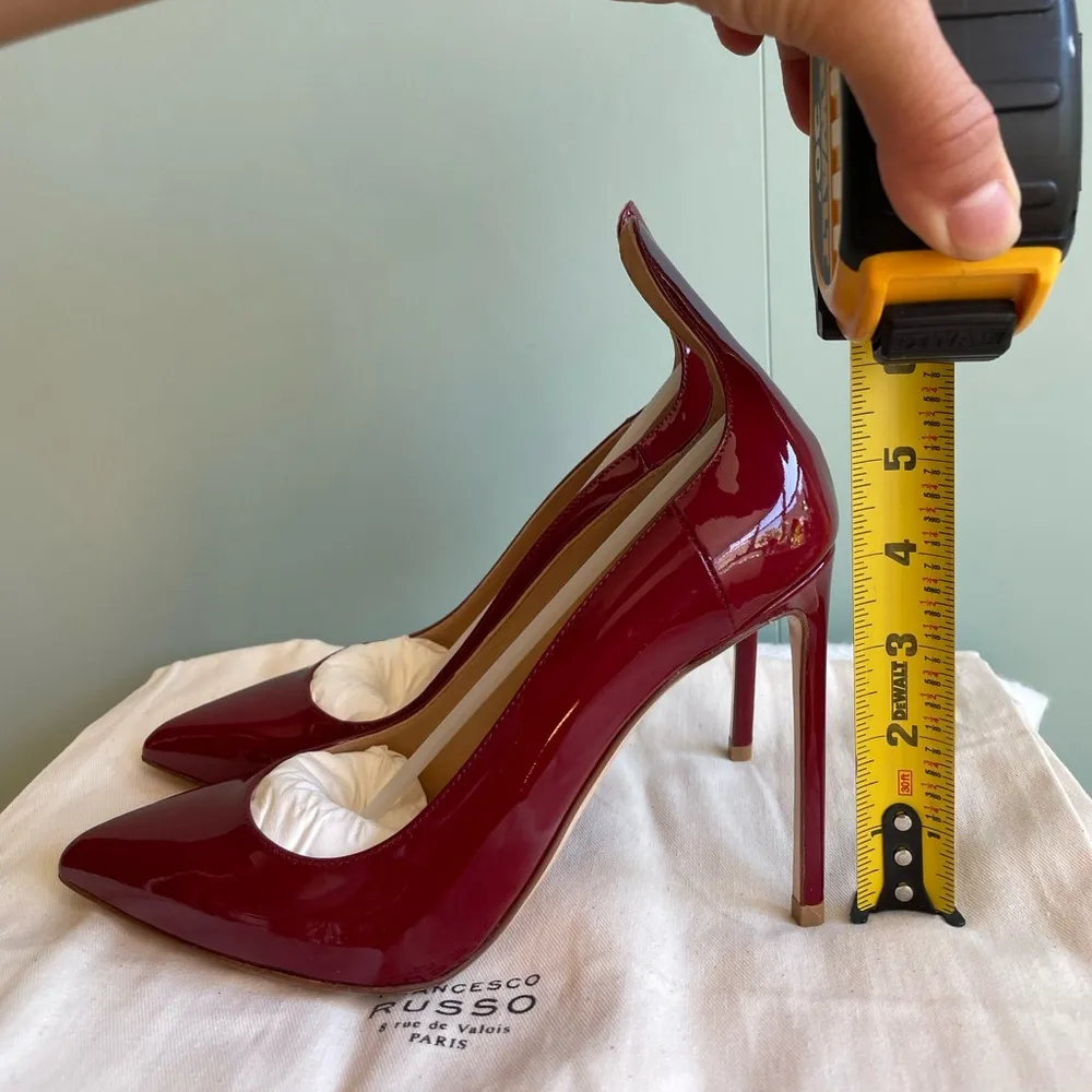 NWOB  R1P057 Vernice Amaranto (Red Patent Leather) Pump Sz 37.5 - Image 11