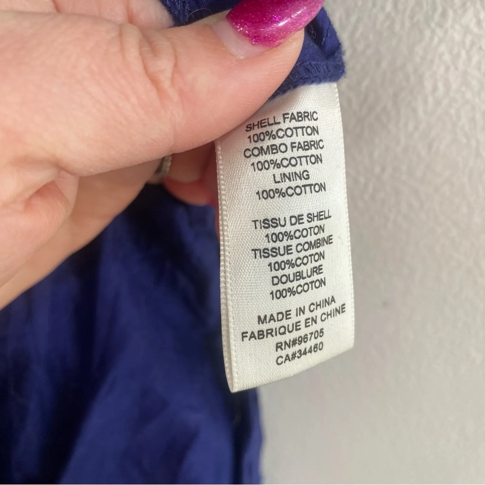 La Vie Rebecca Taylor Blue Cotton Eyelet Dress XS Ruffle Sleeve Flounce Hem - Image 3