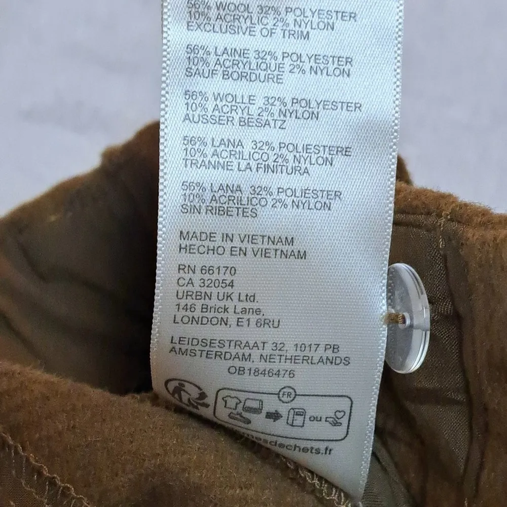 NWOT Free People Charli Wool Longline Cargo Shorts Bronze Brown Size XS - Image 10