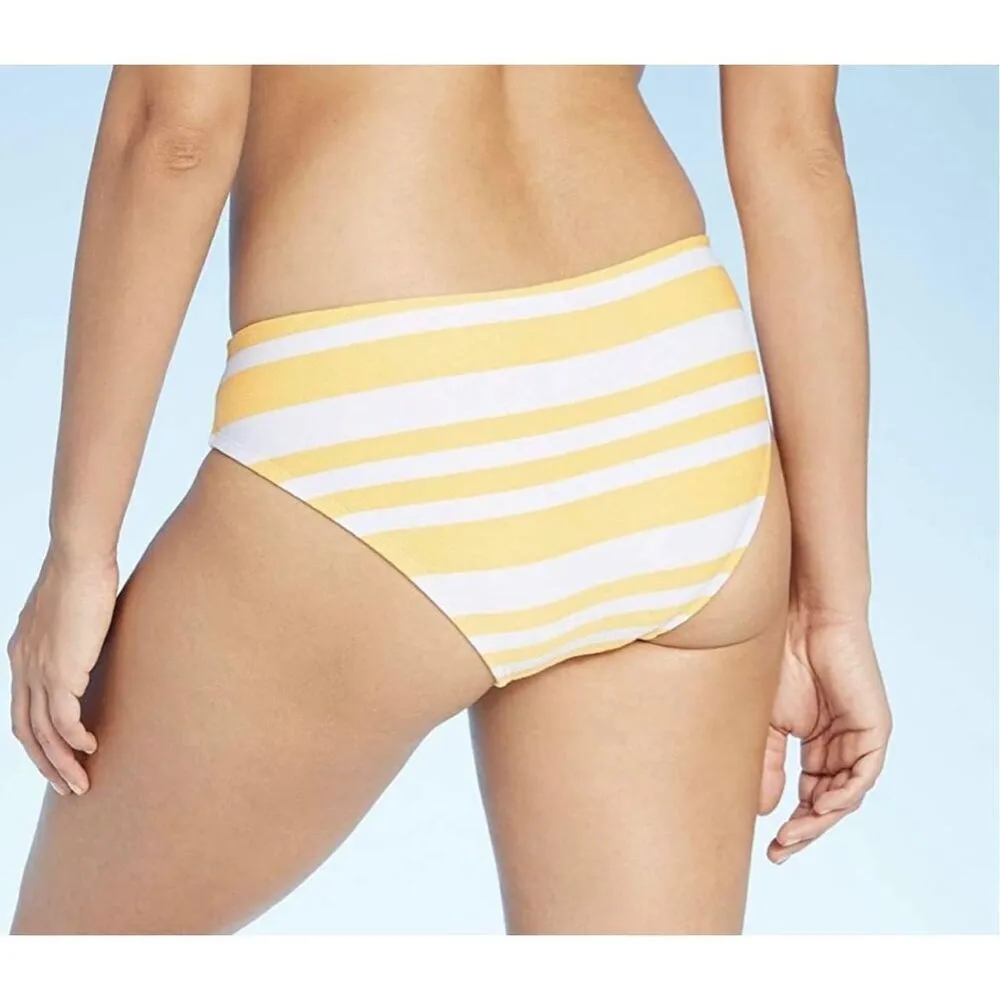 NWT Womens Kona Sol Textured Tab Medium Coverage Hipster Bikini Bottoms - Sz M - Image 2