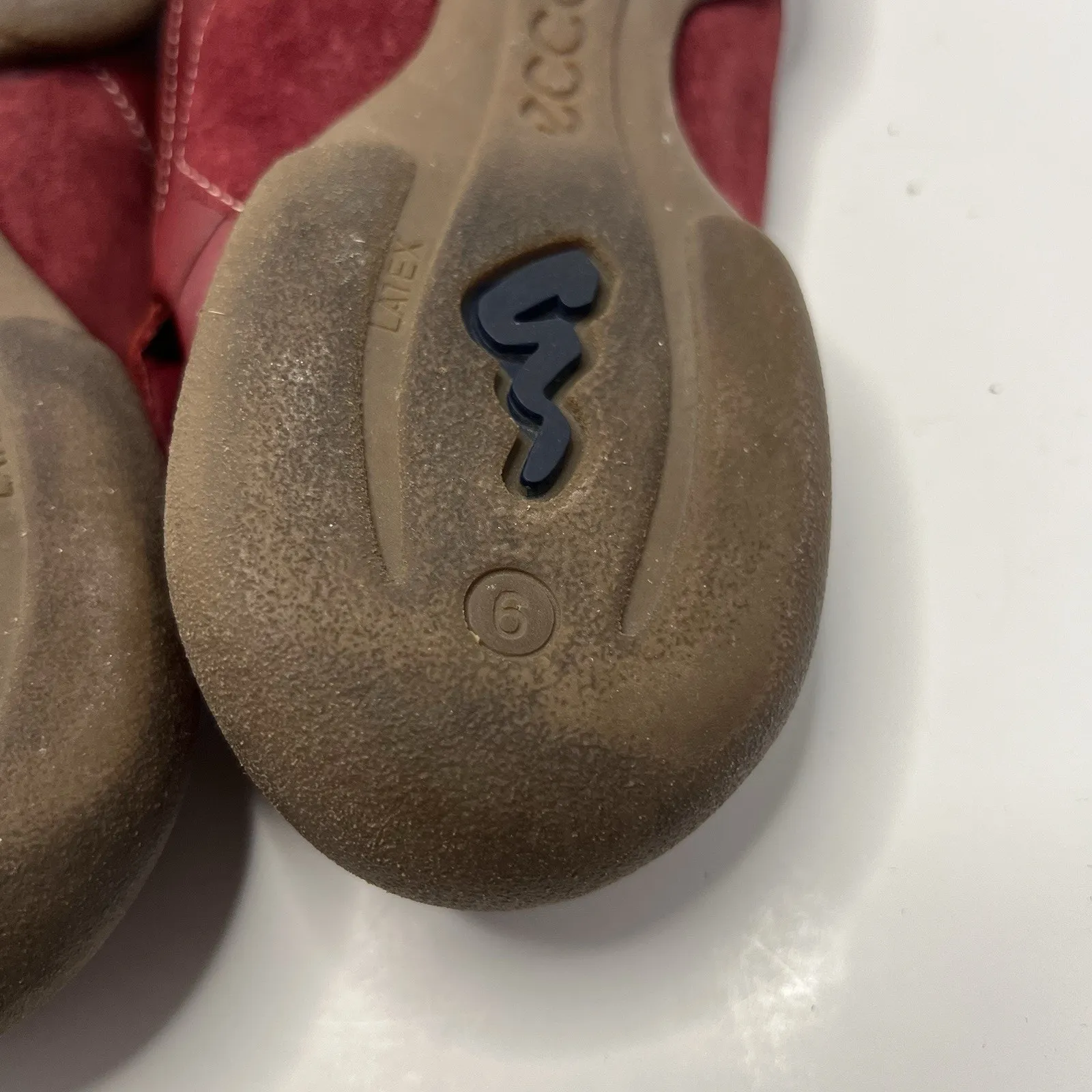 Ecco Shoe Red Maroon Leather Slingback Strap Buckle Sandal Comfort Closed Toe 6 - Image 16