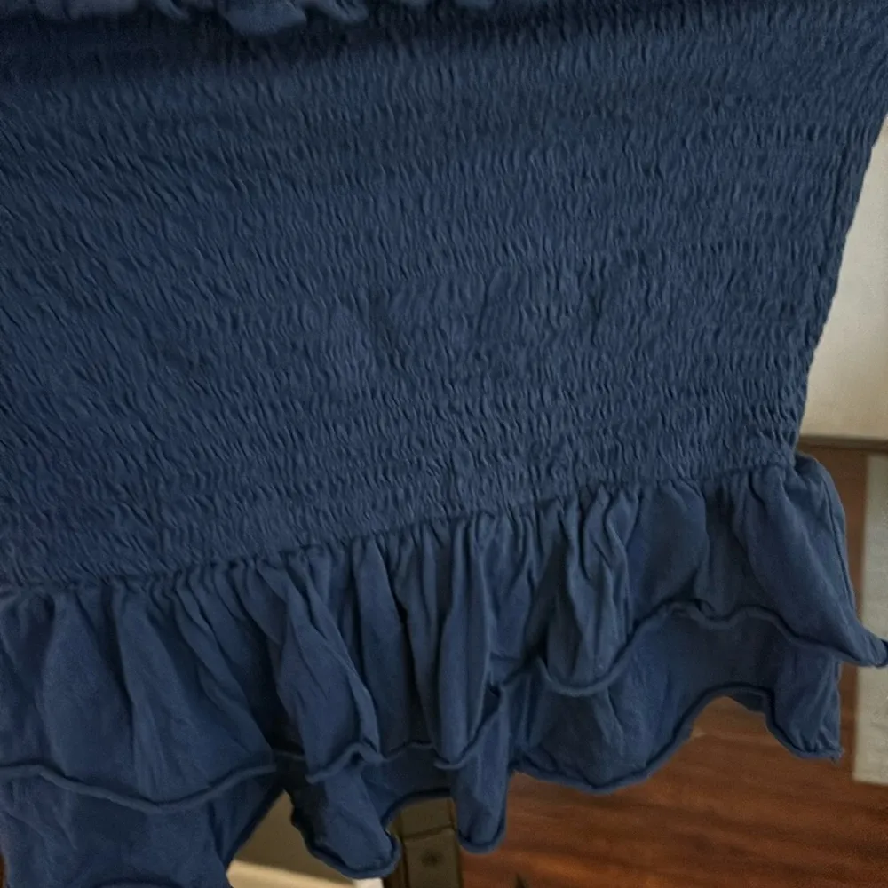 Abound tube top with double tiered ruffles. Royal blue. Womens size small. - Image 3