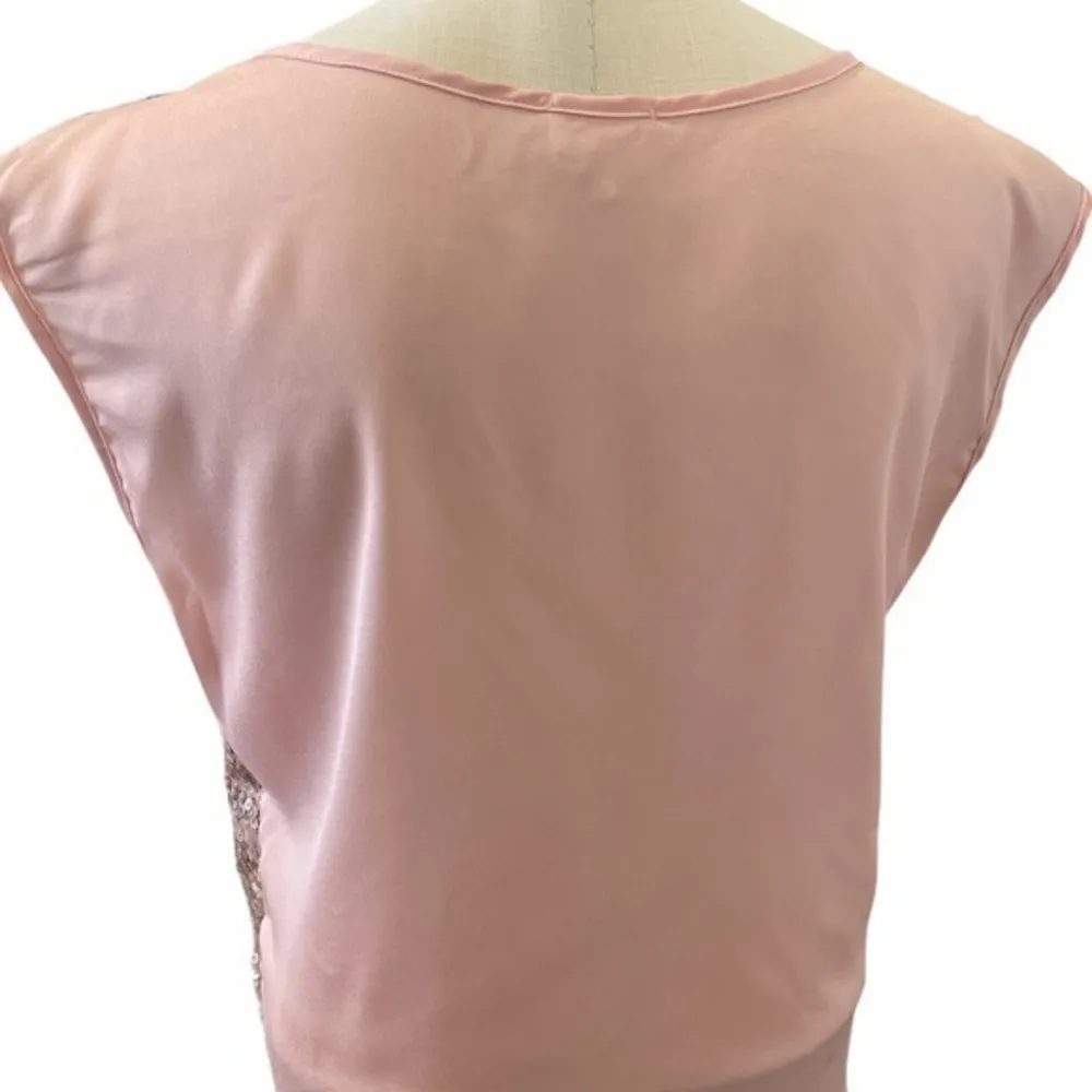 One clothing Pink Silver sequins tank top Sz S - Image 5