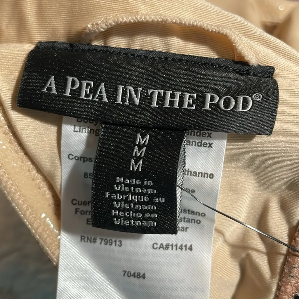 Maternity A Pea In The Pod 2 Pc Maternity Swimsuit Cheetah Print M NWT - Image 5