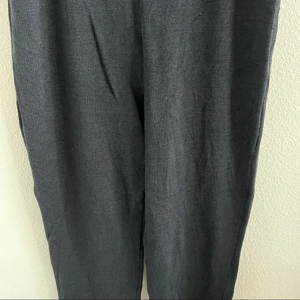 St. John Collection Navy Blue Wide Leg Crop Santana Knit Pants 8 - Image 5