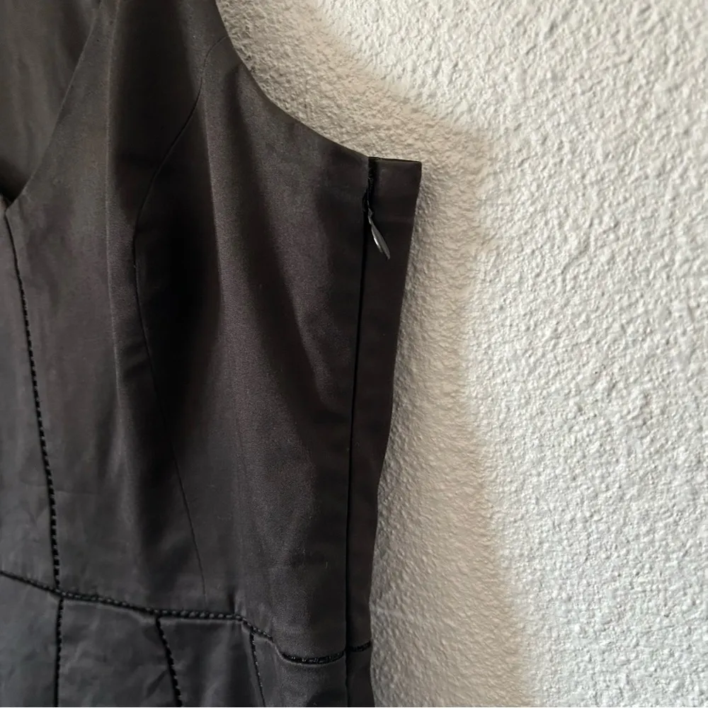 Parker Juliet Ladder Stitch Sleeveless Fit & Flare Dress Black Sz XS - Image 8