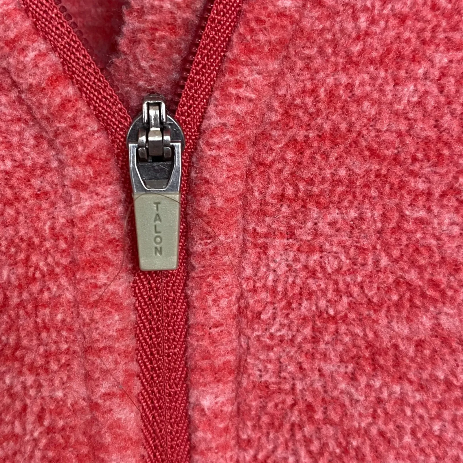 Eddie Bauer Women's‎ Large Pullover Fleece Quarter Zip Coral Pink Activewear Top - Image 4