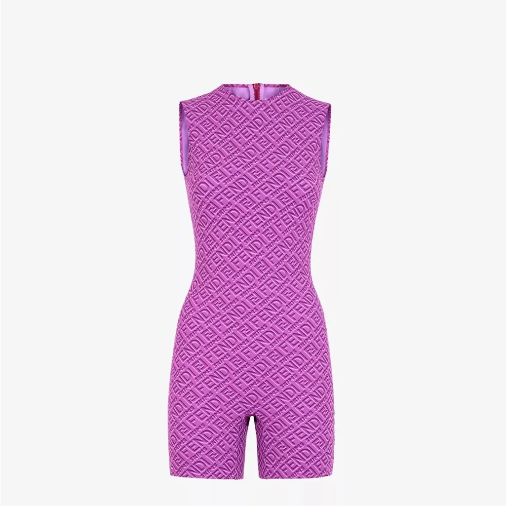 Fendi x SKIMS Sleeveless Mid Thigh Bodysuit - Image 2