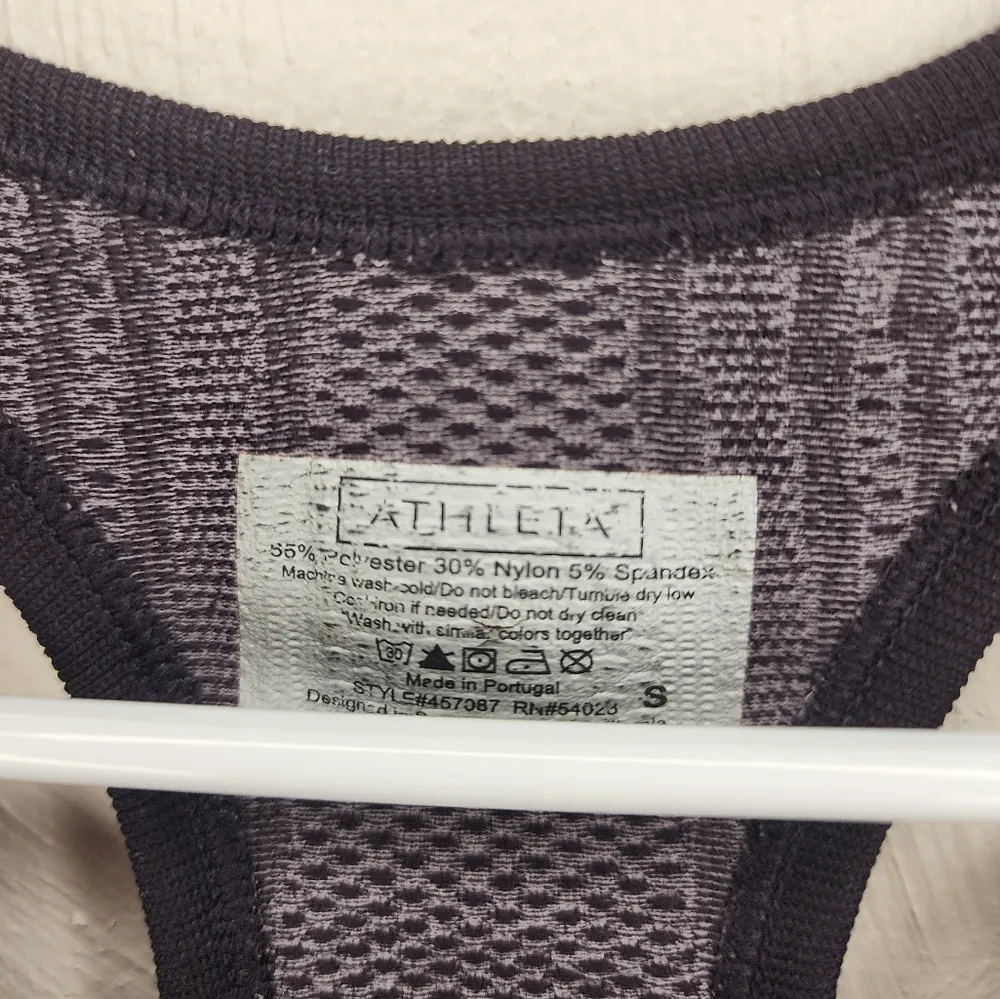 Athleta Black White Dotted Cinch Tank Size S - Image 3