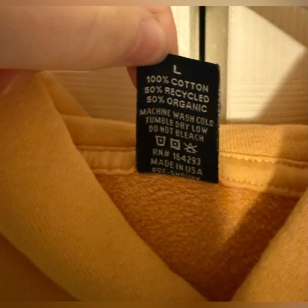 NWOT The Pleasing Sunset Hoodie Orange and Blue Sweatshirt Size Large - Image 7