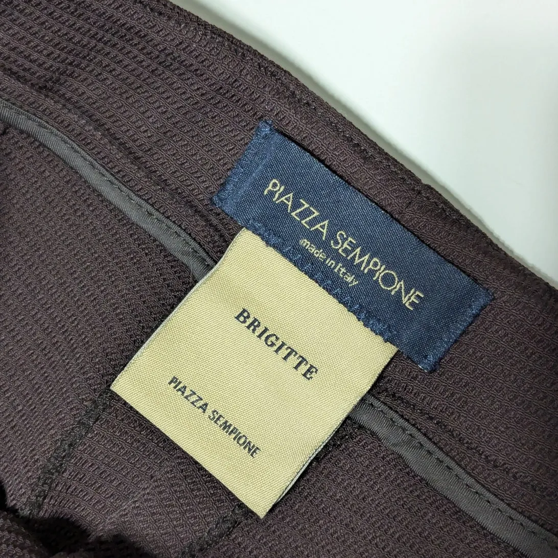 Piazza Sempione Brigitte Wool Trousers Pants Chocolate Brown Corpcore Workwear - Image 5
