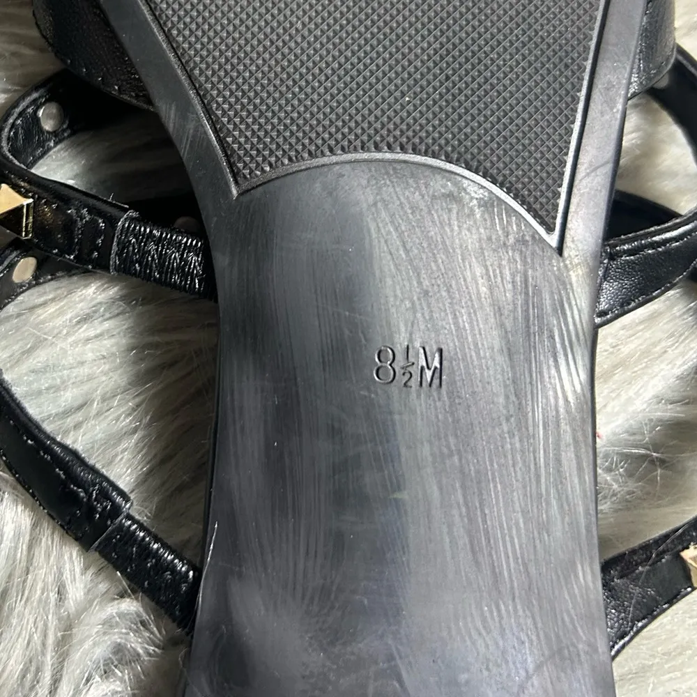 Marc Fisher Amazie Studded Flats Black Women's Mules Size 8.5 M - Image 7