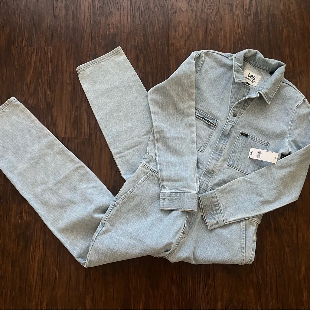 Free People x Lee union all denim jumpsuit NWT medium - Image 4