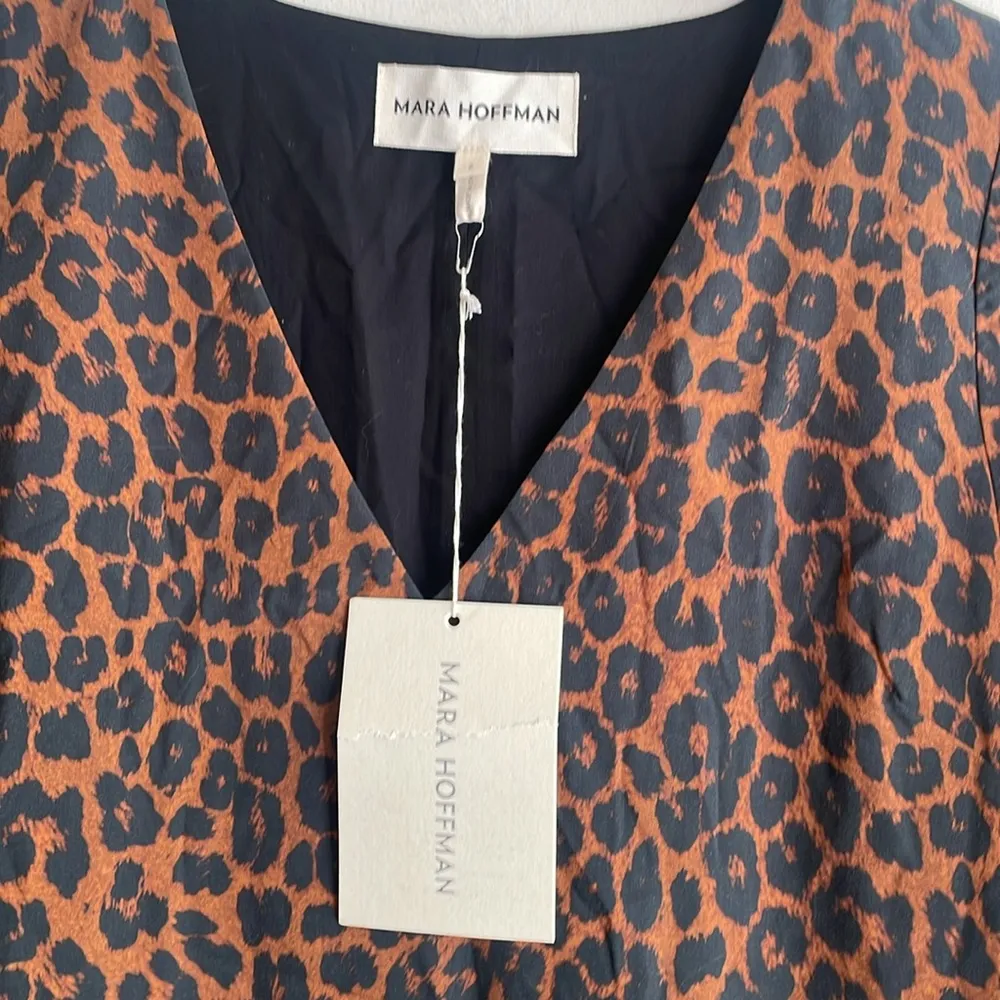 Mara Hoffman Naliyah Leopard Print Midi Dress - Image 6