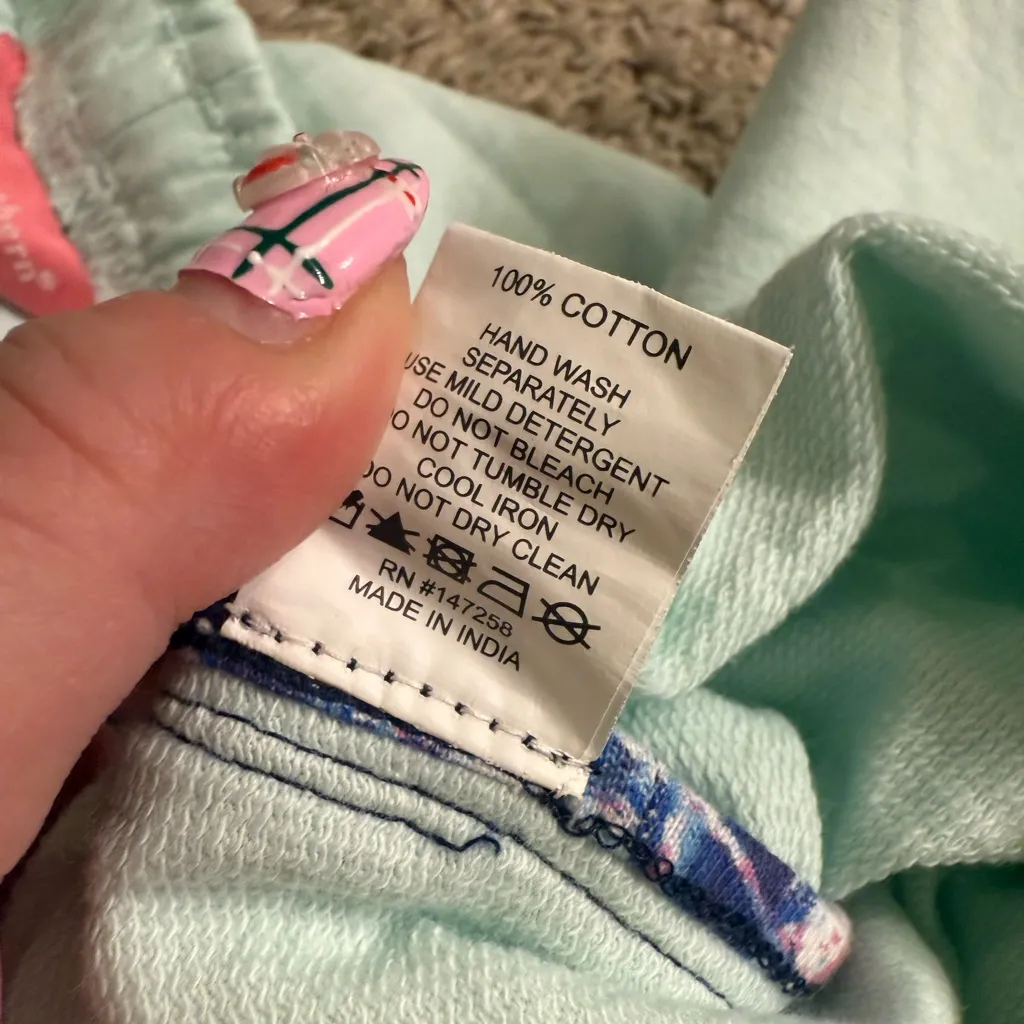 Simply Southern Mint Green Ice Contrast Lounge Cotton Shorts - size XXL - Image 9