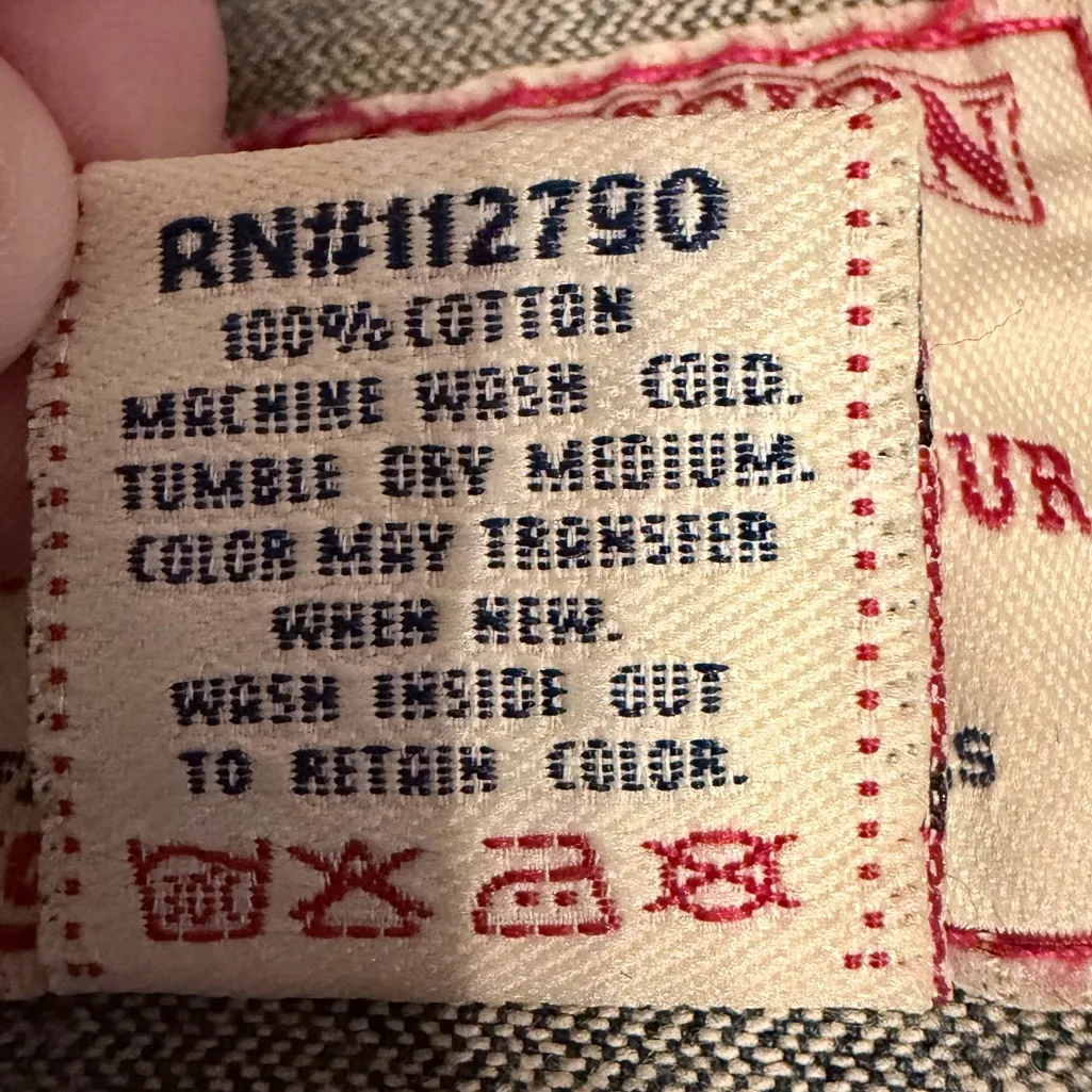 True Religion  “Jimmy” distressed denim jacket size large - Image 10