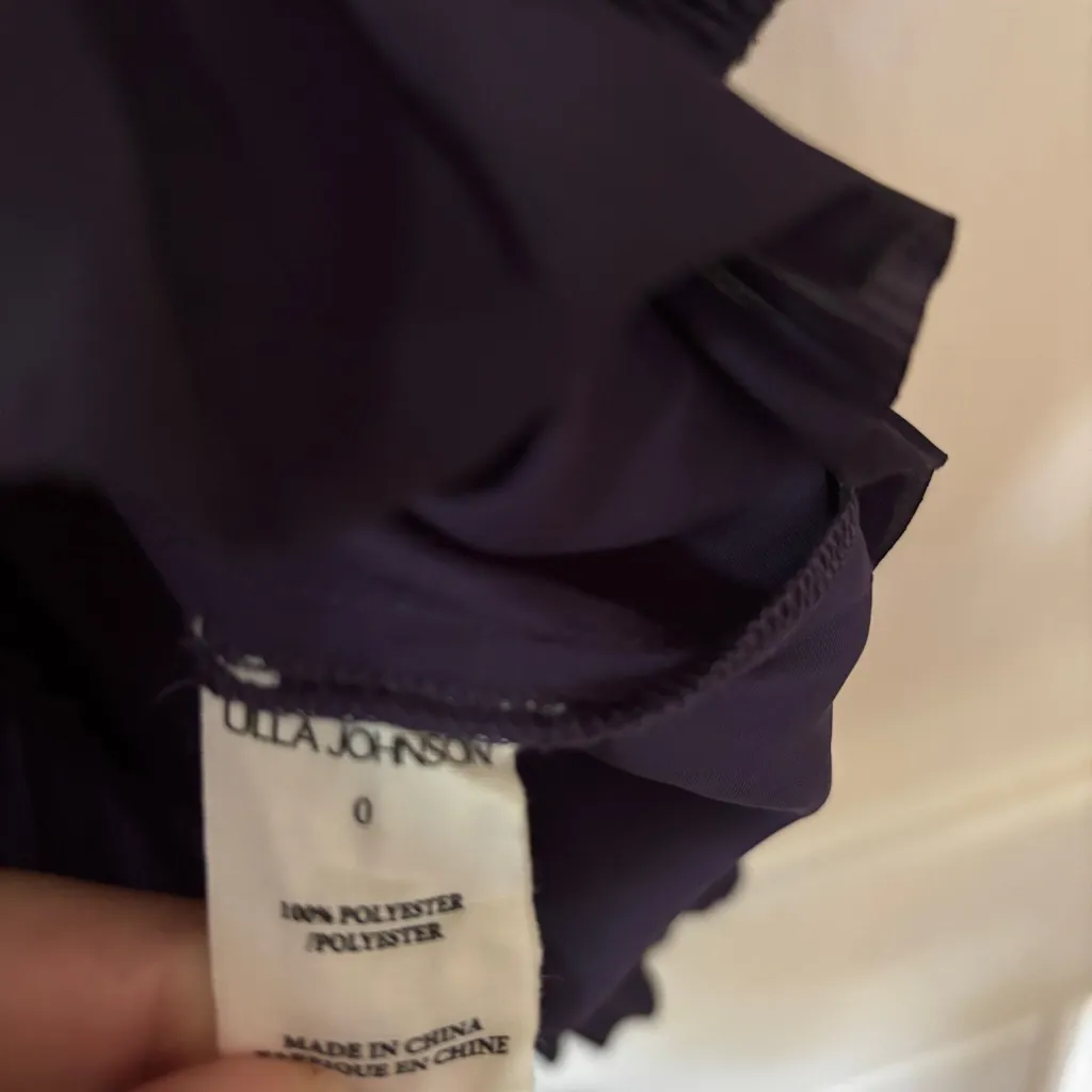 Ulla Johnson Elsa Dress Lago Deep Purple Size 0 Ruffle Royal Tiered Statement - Image 15