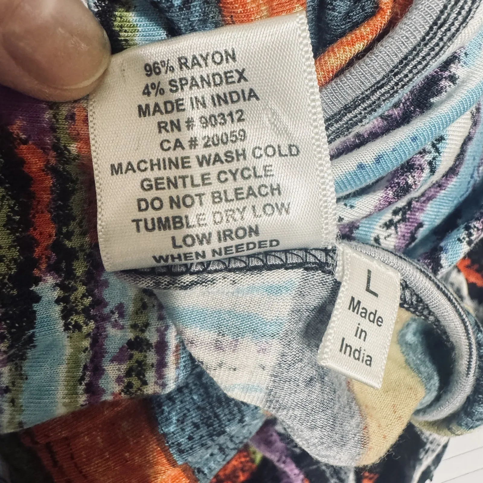 Parsley & Sage Tunic Top sz L Art to Wear Colorful Knit Assymetrical Hem Blouse Purple Size L - Image 6