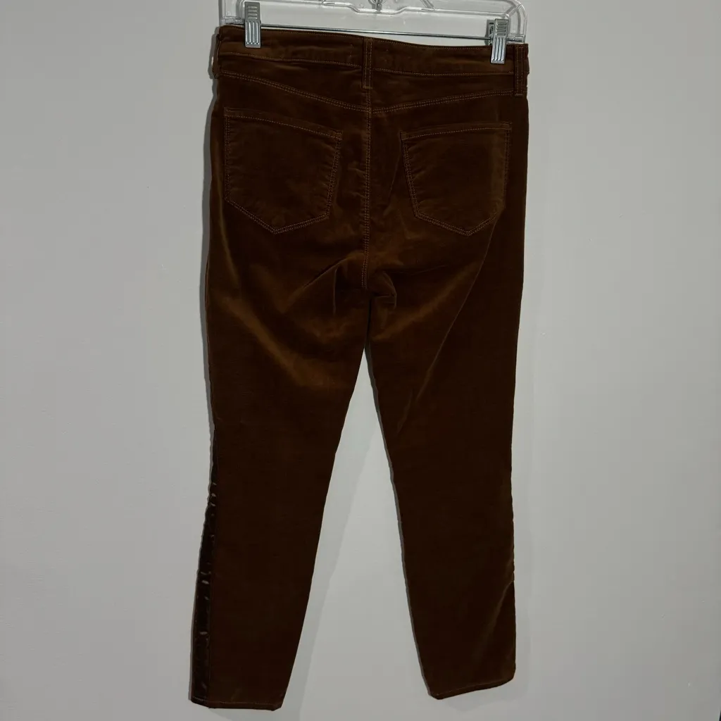L'agence Margot High Rise Skinny In Java Velvet Tuxedo‎ Stripe Size 26 - Image 7