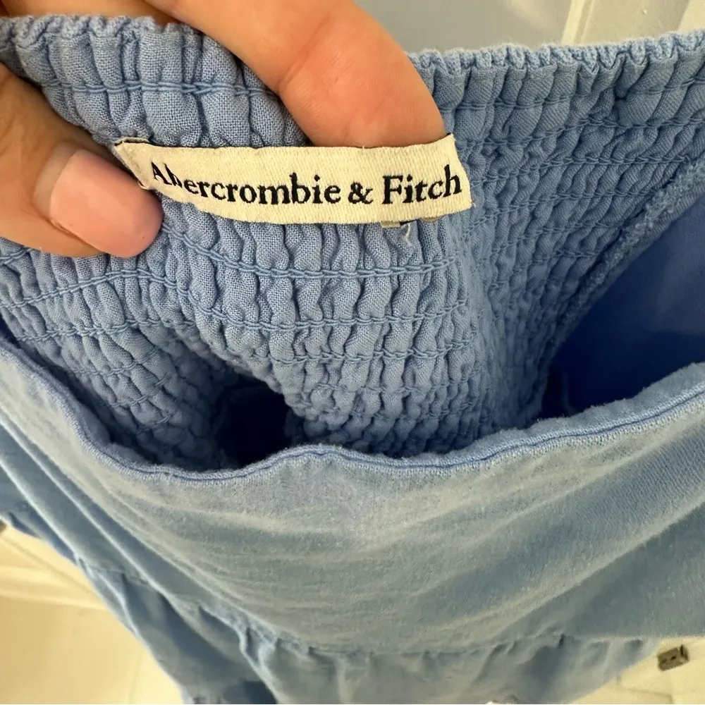 Abercrombie Tie Shoulder Mini Dress with Pockets Tall - Image 6