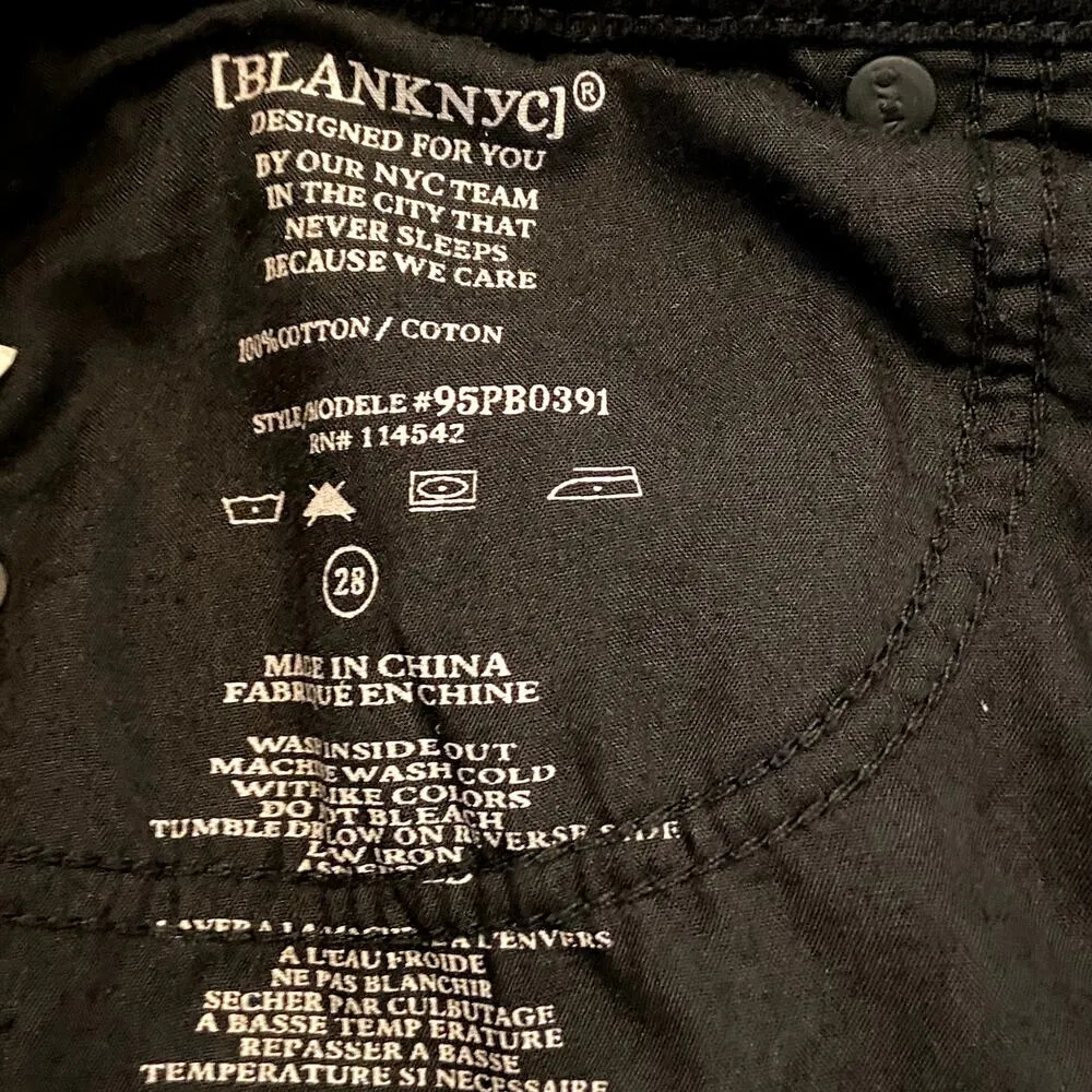 BLANKNYC Denim Skirt Asymmetric 100% Cotton Button Front Frayed Night Stroll 28" - Image 5