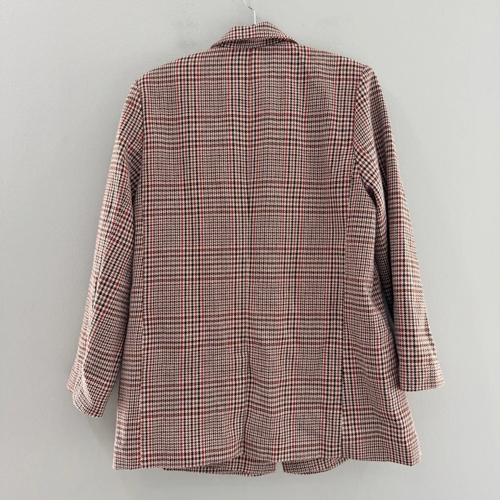 Steve Madden Stella Herringbone Checkered Blazer Chicory Brown NWT Medium - Image 10