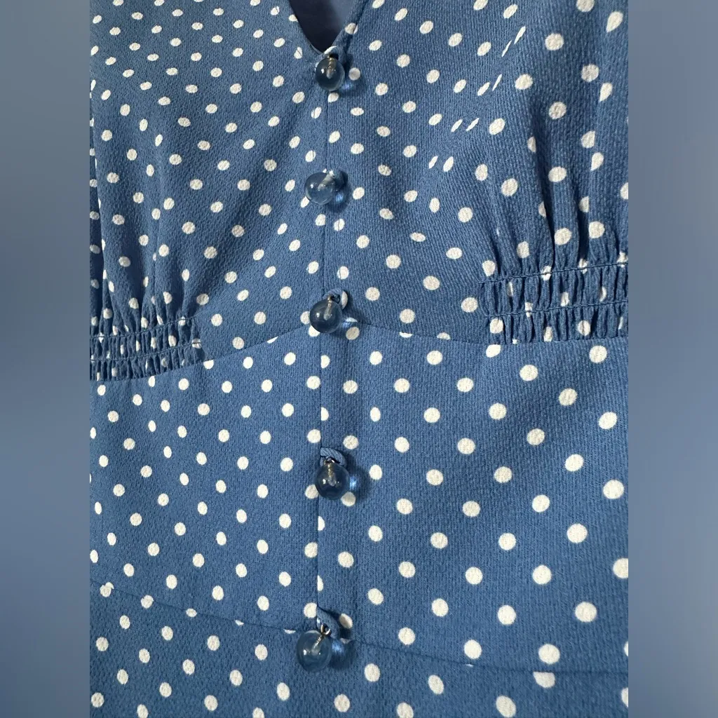 Kate Spade New York Cornflower Blue Tea Garden Dot Mini Dress Size 6 - Image 7