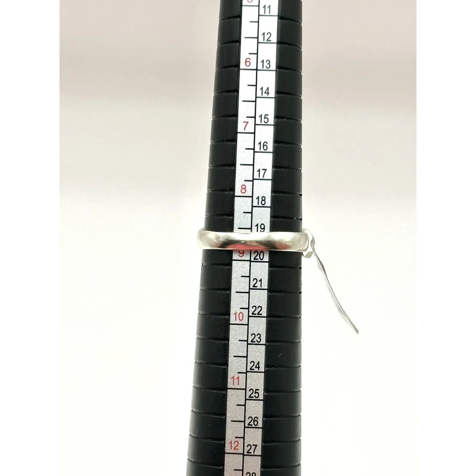 Moss Agate Tear Drop Sterling Silver Handmade Ring Size 8.75 - Image 9