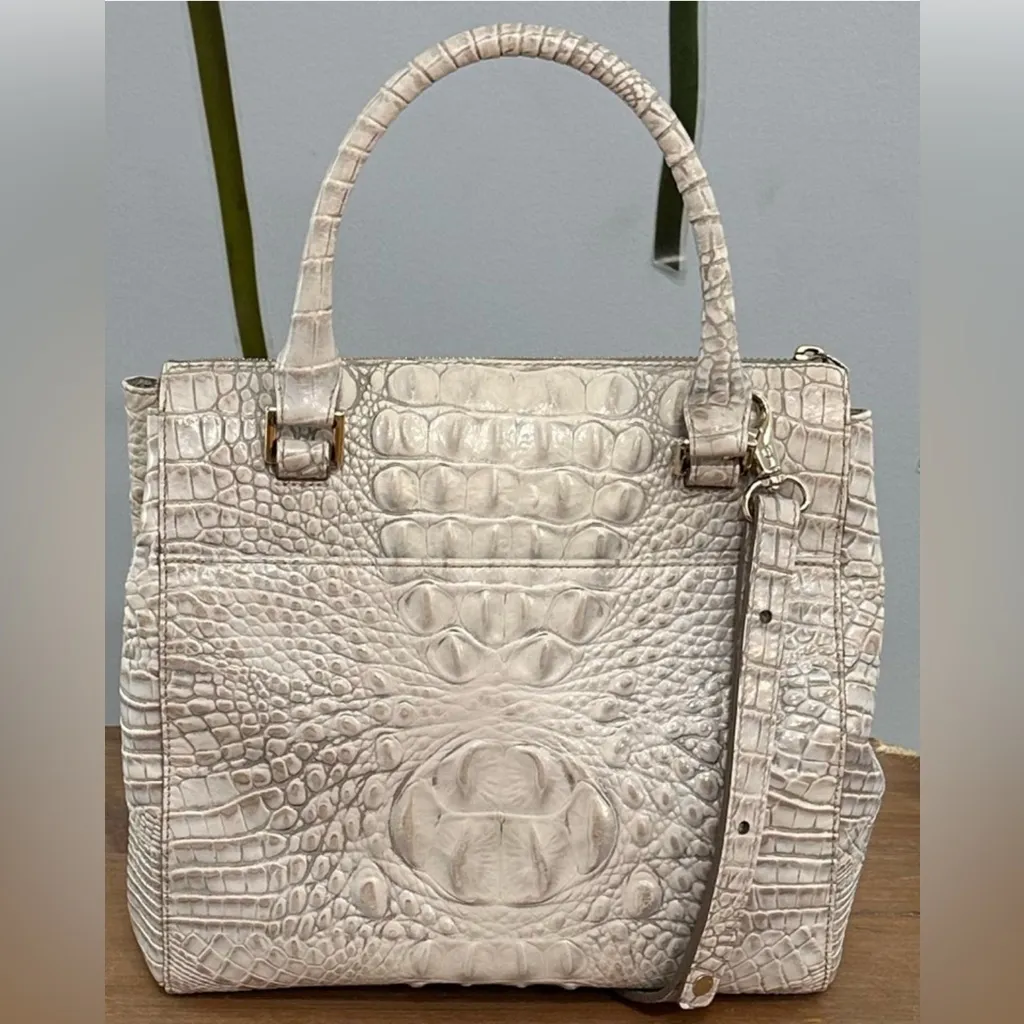 Elegant Crocodile-Embossed Handbag from Brahmin - Image 2