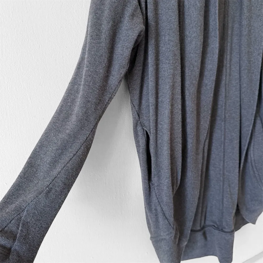 Athleta Ethereal Cocoon Wrap Cardigan Heather Gray Size XS - Image 4