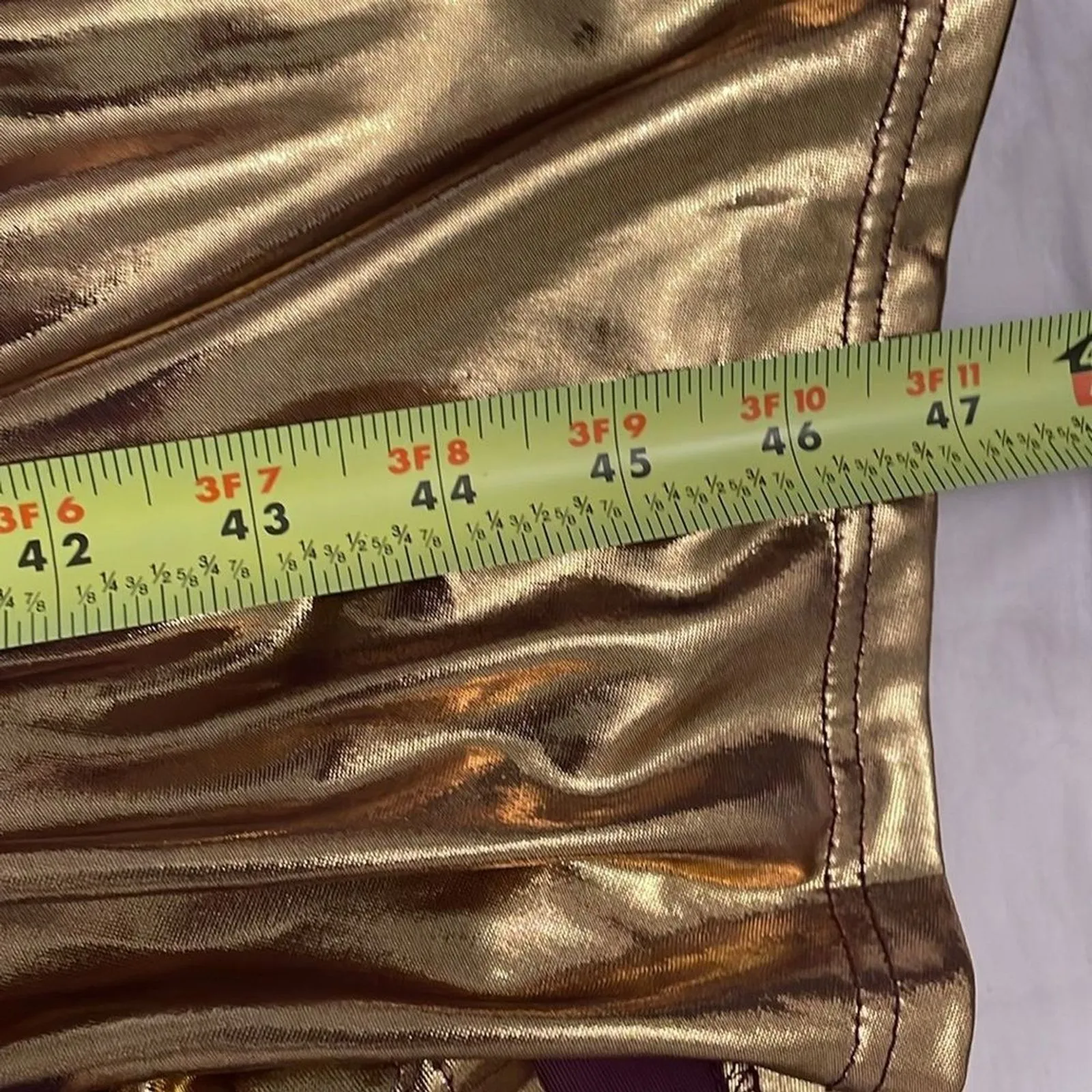 Fate Metallic Gold Cocktail Party Dress Womens Size Small NEW Glam - Image 7