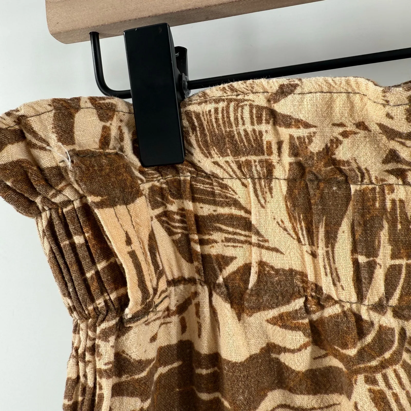 Urban Outfitters Teresa Printed Paperbag Pants Size Medium Linen Blend *No Belt* - Image 9