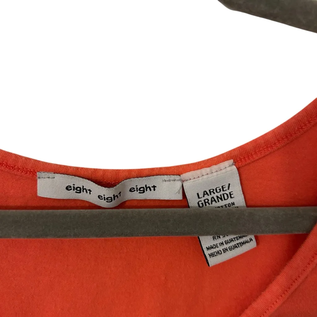 Red Orange Eight Eight Eight Tank Top Shirt Casual Style Women’s Size Large Fit! - Image 3
