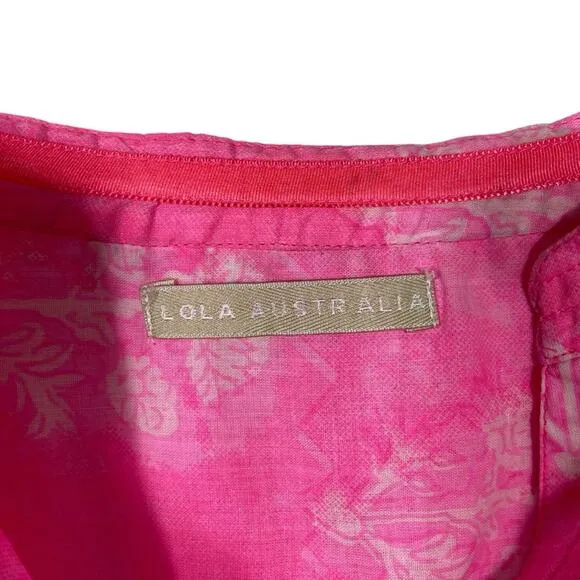 Lola Australia $259 Marilyn Pink Dress L‎ Size L - Image 3