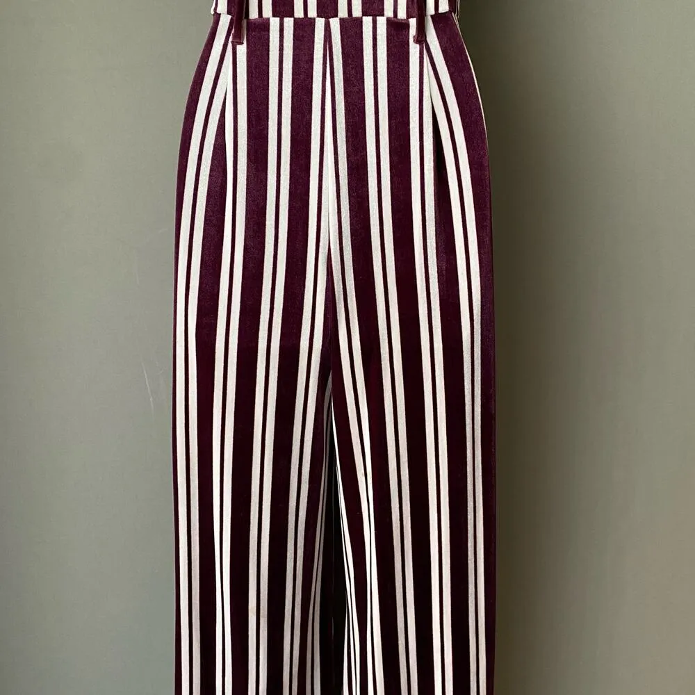 Forever 21 sz S‎ red white valor stripe jumpsuit - Image 8