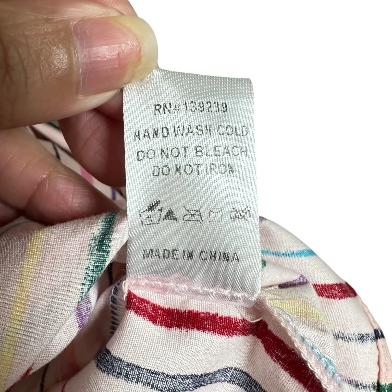 Pomander Place Bermuda Pink Sorbet Kenzo Top‎ XL Striped Long Sleeve Boho Blouse - Image 11