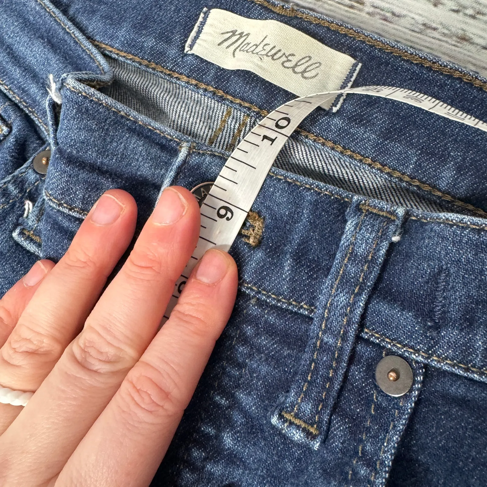 Madewell 9" Mid Rise Skinny Jeans Mid Rise Dark Wash 27 - Image 3