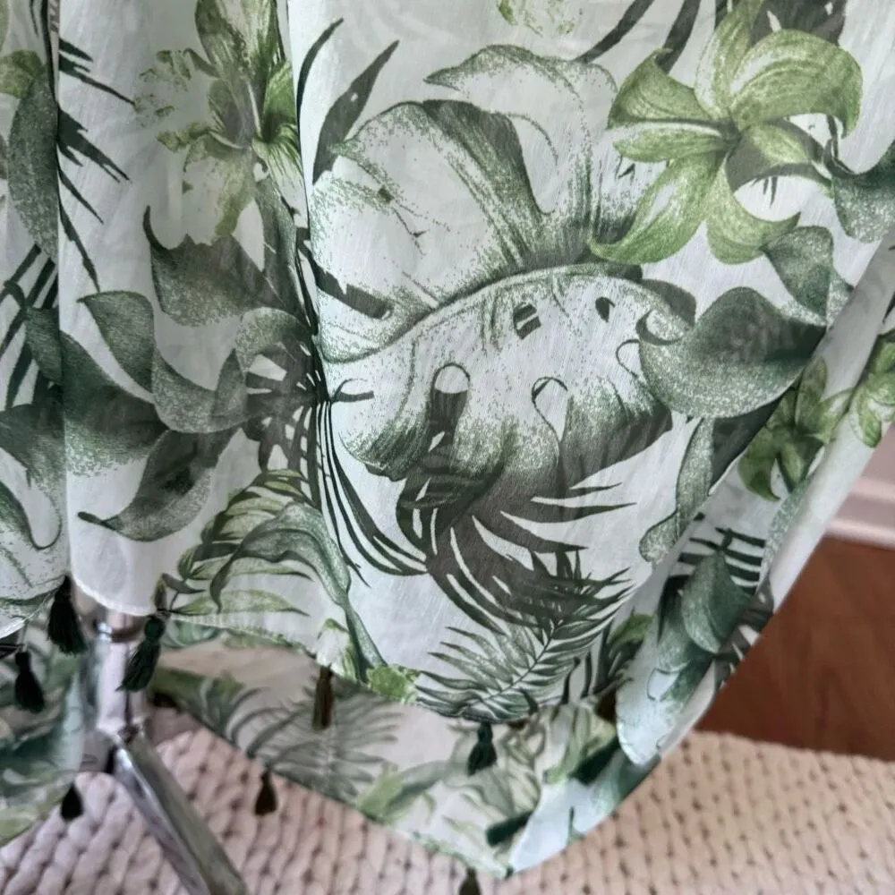 Subtle Luxury Pool To Party Green Frond Pool Swim Coverup Sundress $100 OSFM Size undefined - Image 5