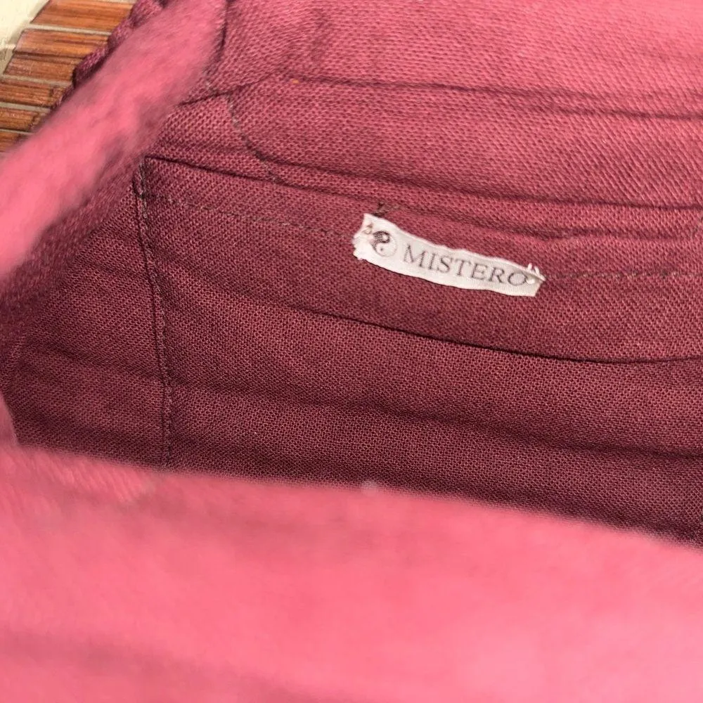 Mistero vintage natural bamboo small half moon handbag EUC Brown - Image 4