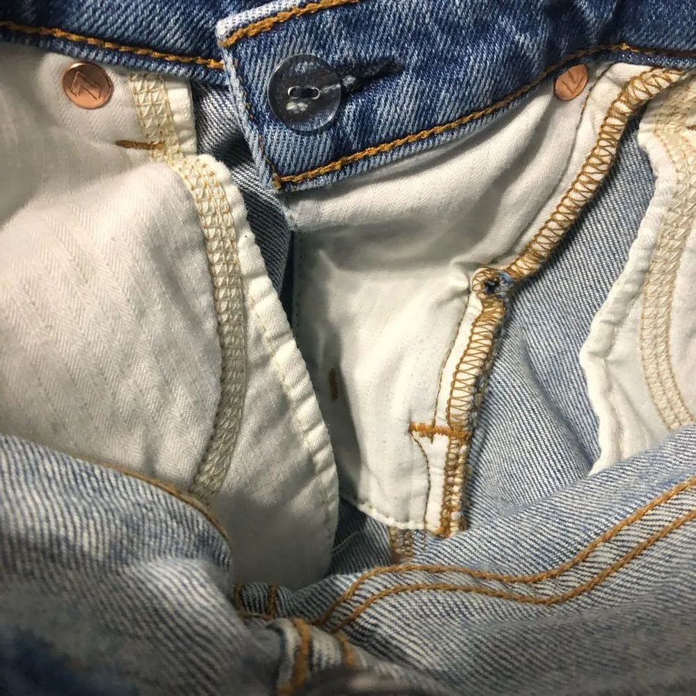 7 For All Mankind Criss‎ Cross Denim Jeans Women's Size 24 Trendy - Image 9