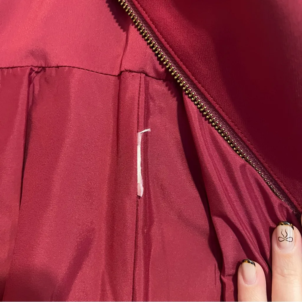 DONNA KARAN RED RASPBERRY FUCHSIA PEPLUM BLAZER JACKET SIZE 4 - Image 5