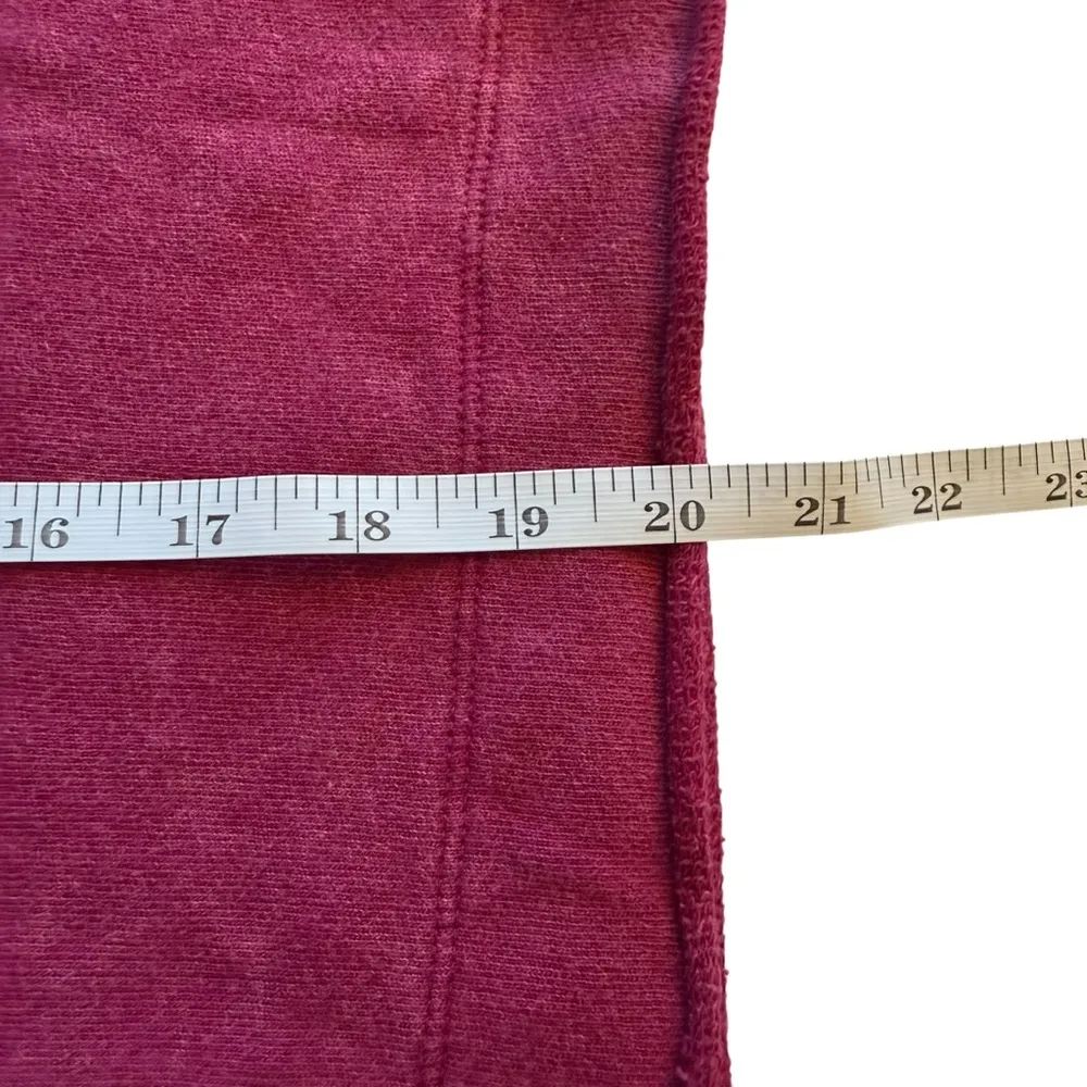 Free People Glorious Sweatshirt XS Bell Velvet Sleeves‎ Oversized Cropped Maroon - Image 13