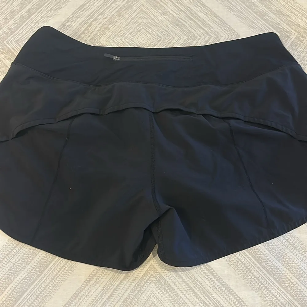 Lululemon Women’s Speed Up MR Black 4” Inseam Shorts - Size 14 Tall - Image 5