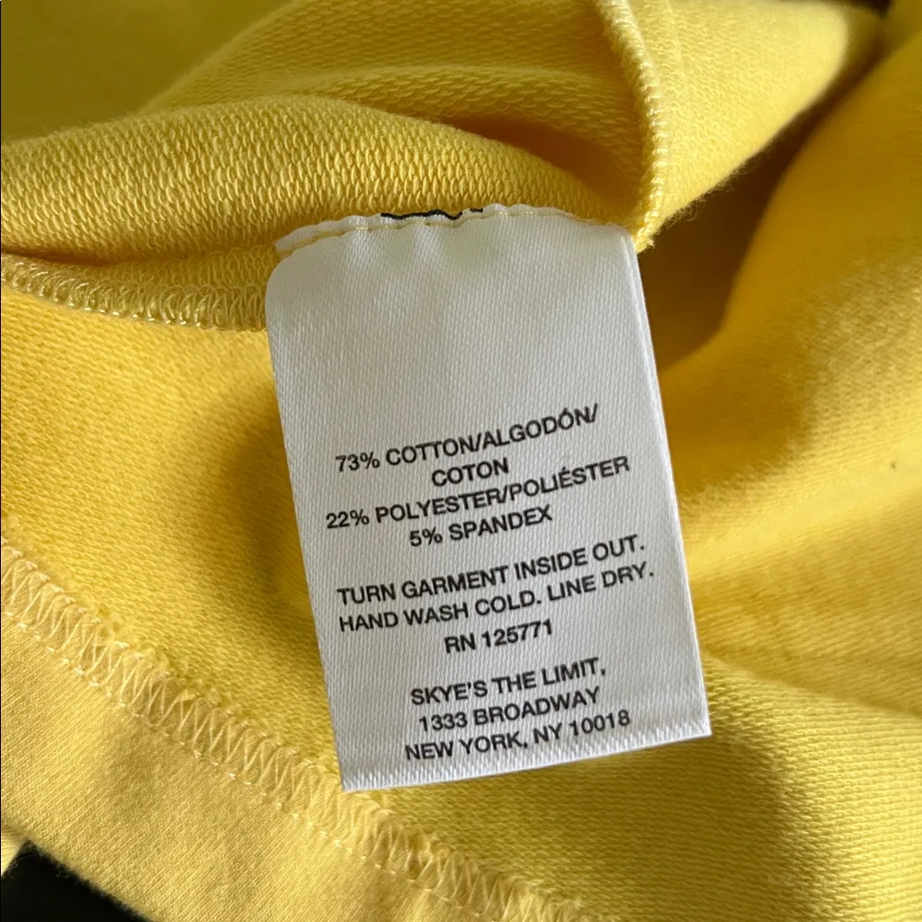 Skye's the Limit Sunny Yellow Open Front Cardigan Jacket Size M - Image 3