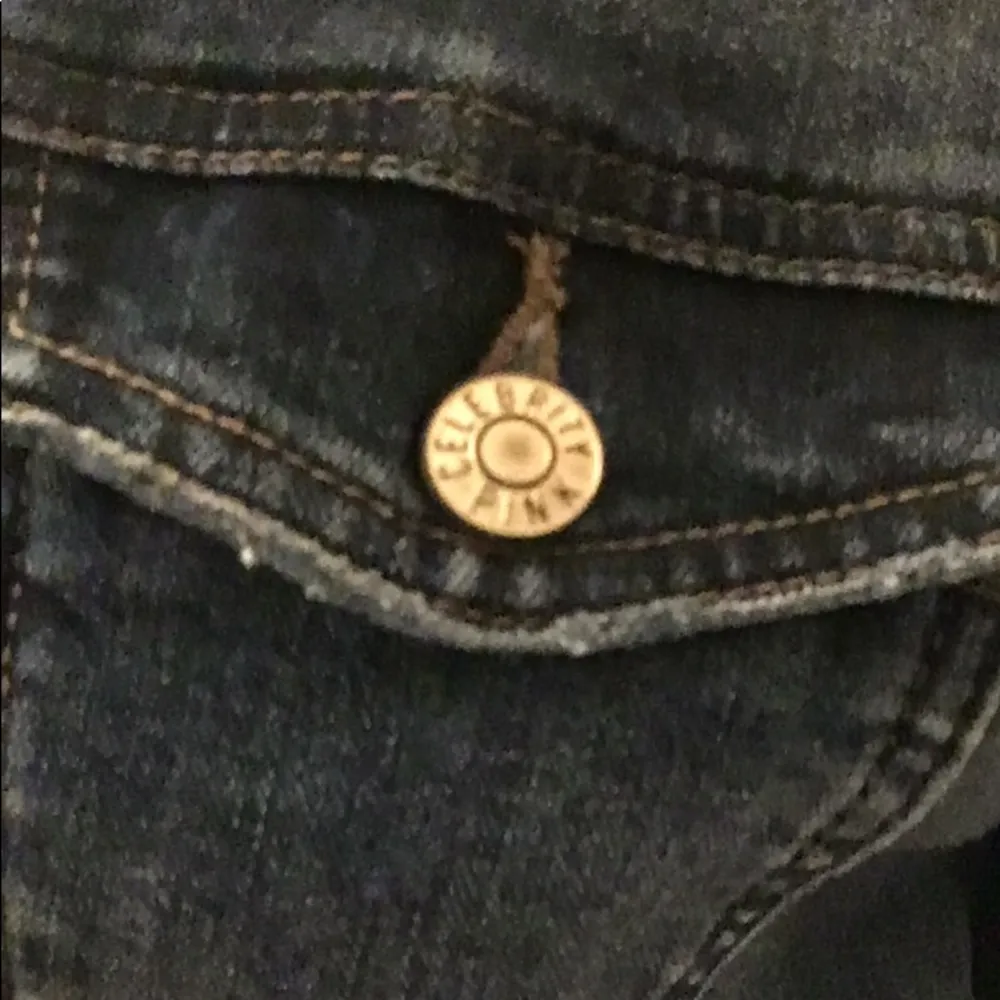 Celebrity Pink Closet Staple Stretch Distressed Denim Jean Jacket - Image 7