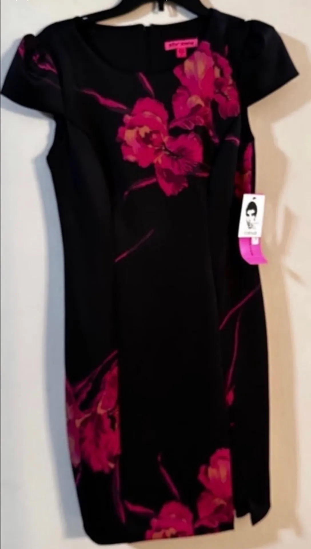 Vintage Punk Tag Floral Sheath Dress - Image 3