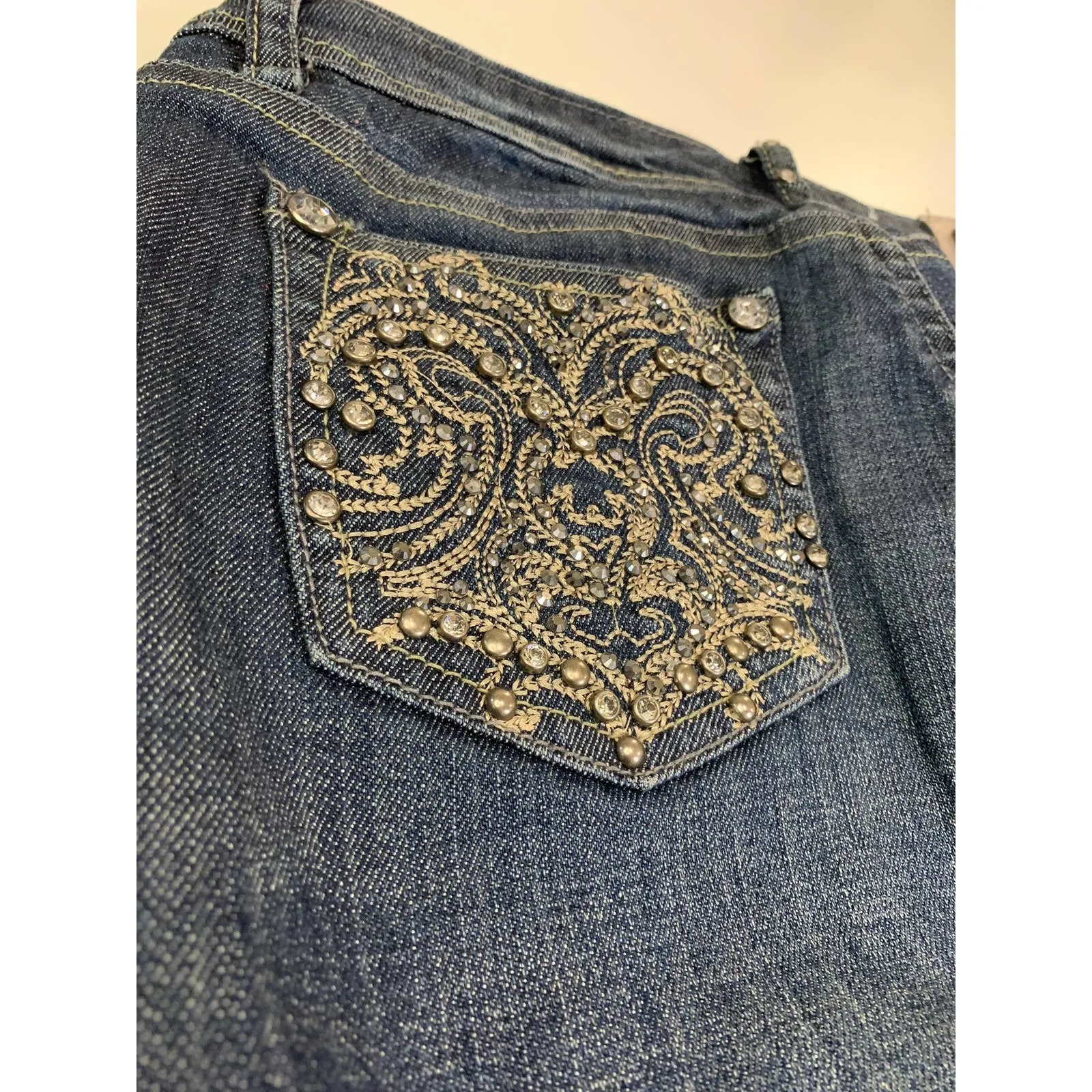 Womens Grace in LA Embellished Denim‎ Jeans Size 11   (M19) - Image 6